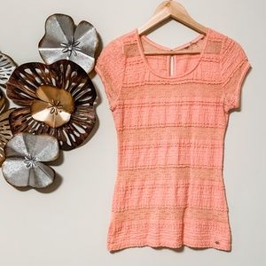 Guess Tee - Coral Lace - Medium
